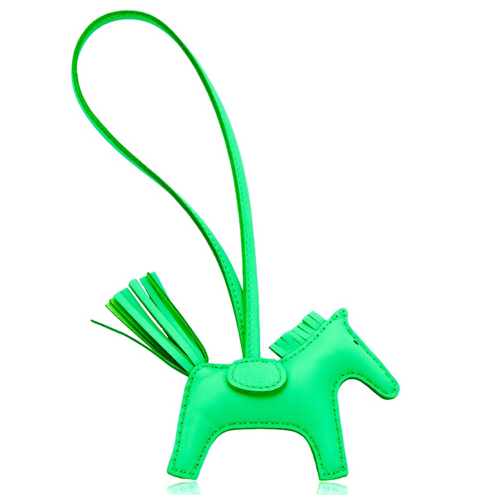 NEW💚Hermes💚Rodeo Bag Charm PM Vert Comics